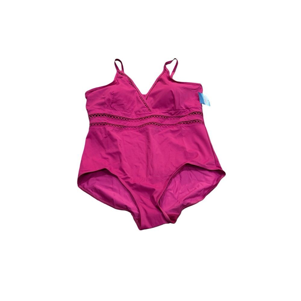 New Women's Ruby Ribbon Riviera Orchid One Piece Swimsuit #1913 Size 22‎